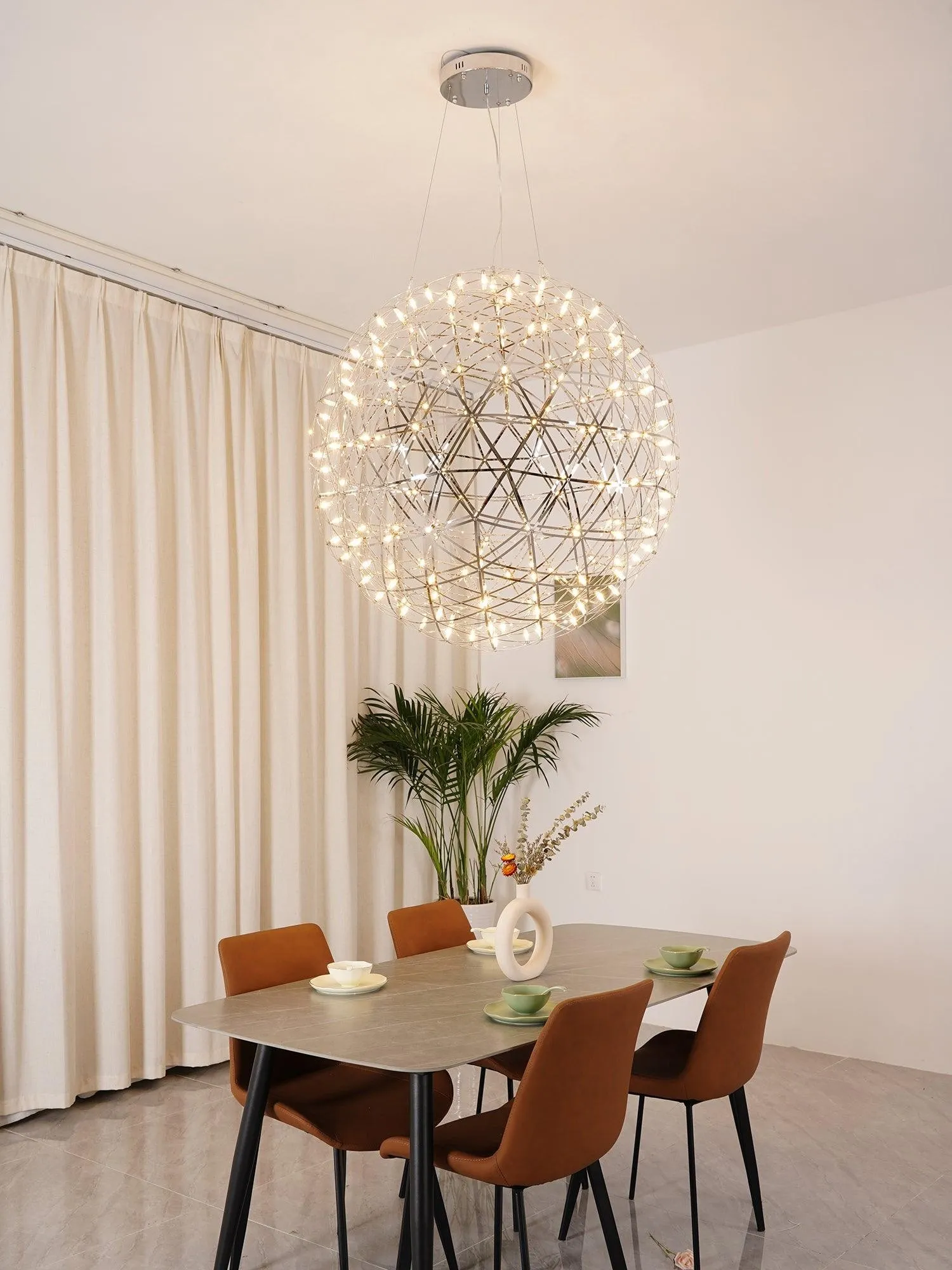 Silver Spark Ball Pendant Light T204