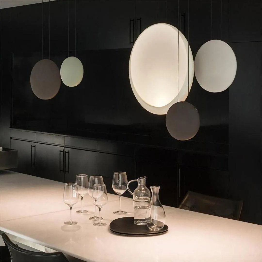 Modern Flattened Cosmos Pendant Light