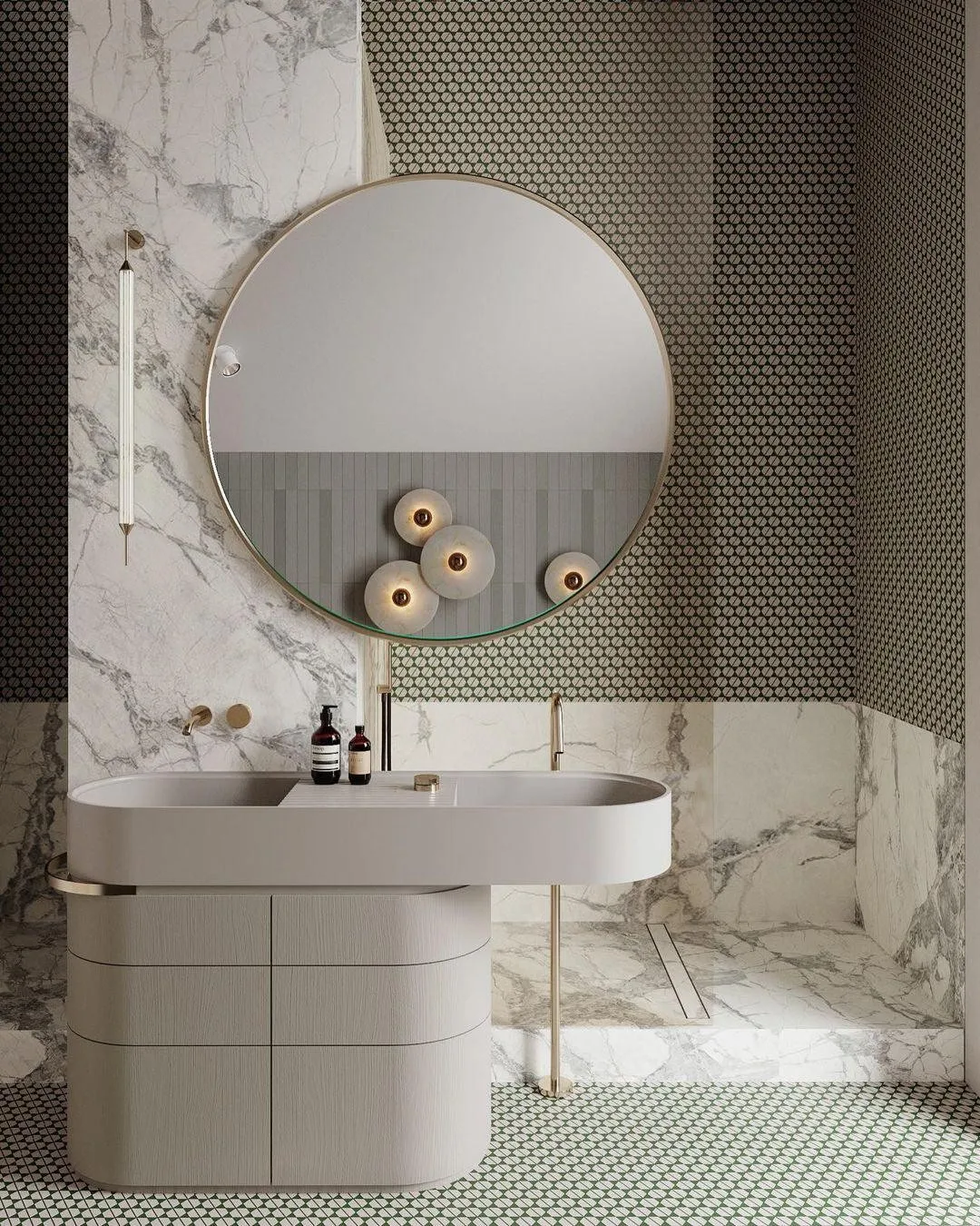 Creative Marble Round Wall Lamp M141