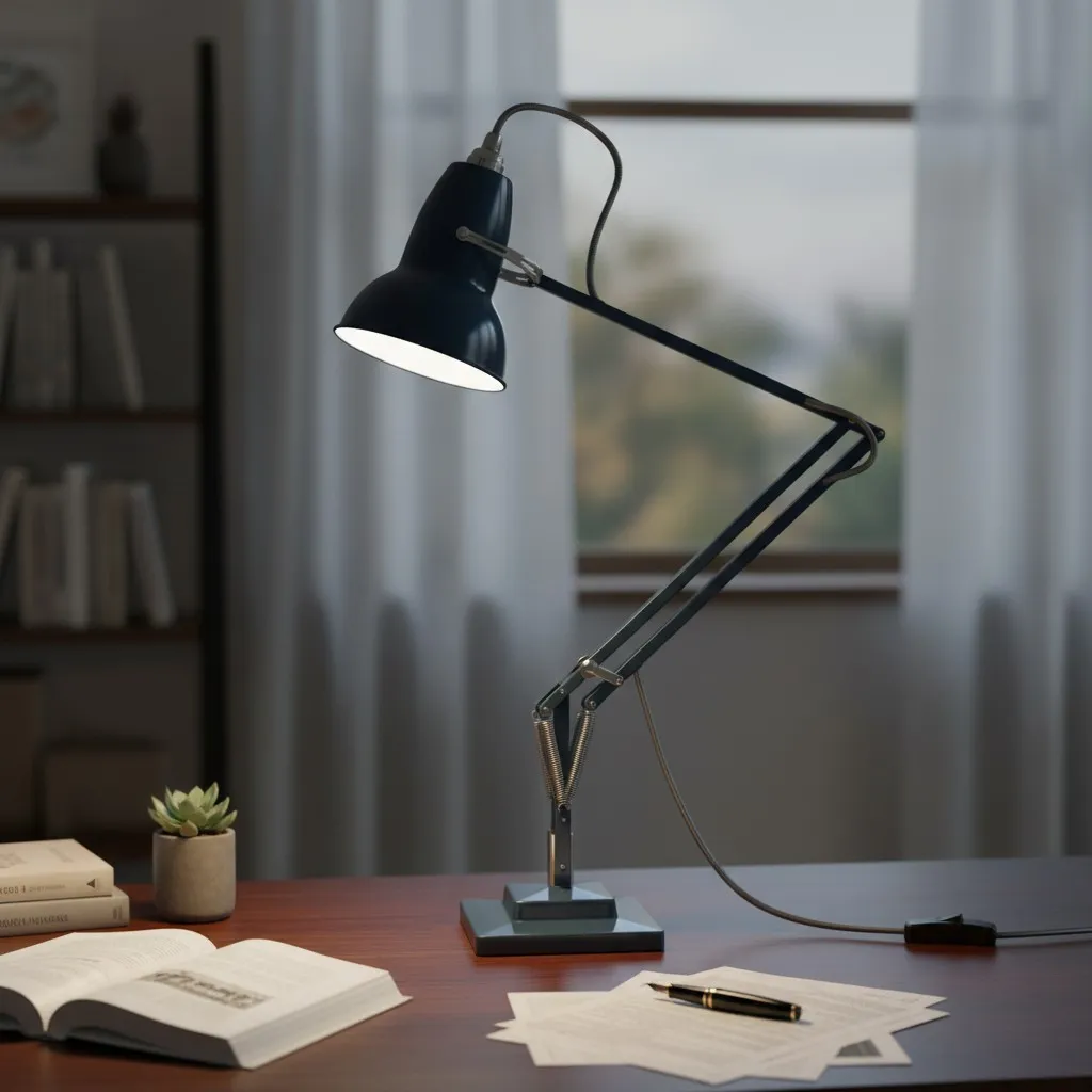 Modryx Vintage Adjustable Desk Lamp - Industrial Task Light for Home Offices T555