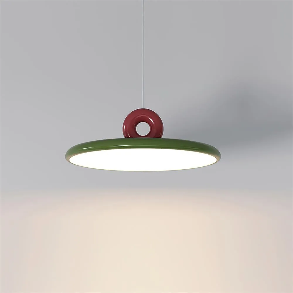 Cream Style Vertical Flying Saucer Pendant Lamp M269
