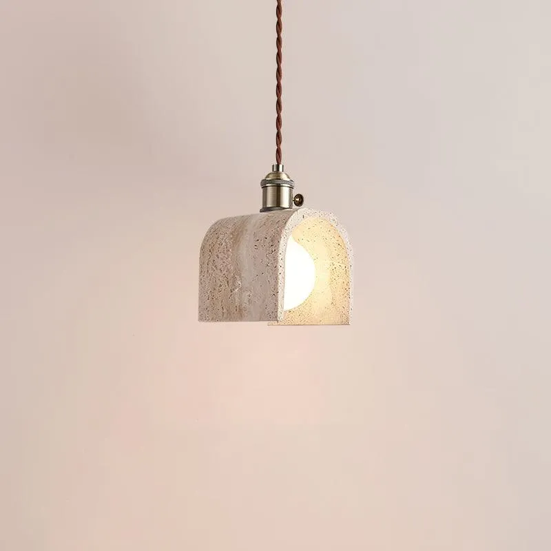 Alagusmo Minimalist Travertine Pendant Light D892