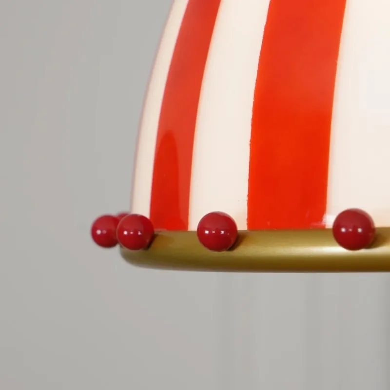Festilo Glass Pendant Light - Playful Striped Design Hanging Lamp in Decorative Style for Kitchen and Dining T589