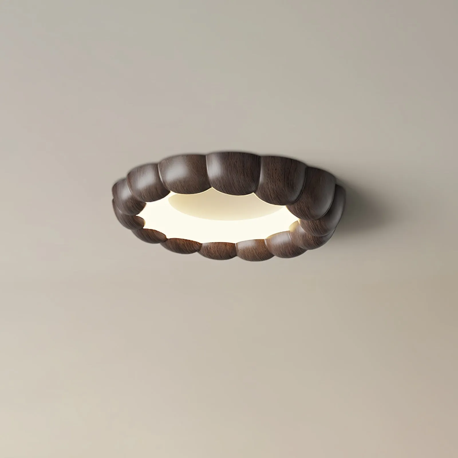 Faux Wood Ripple Ceiling Lamp M559