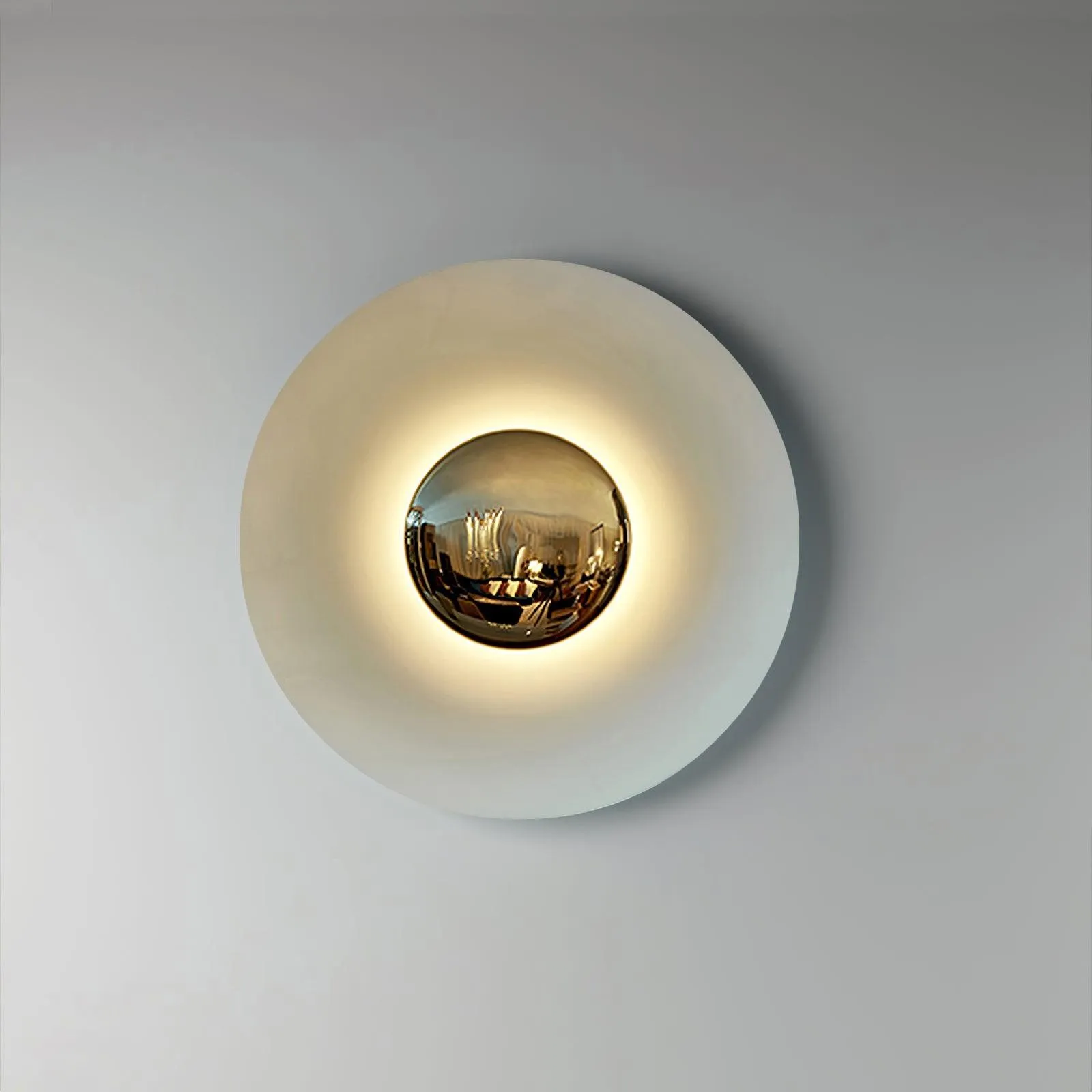 Simplicity Round Ginger Glow Wall Light S188