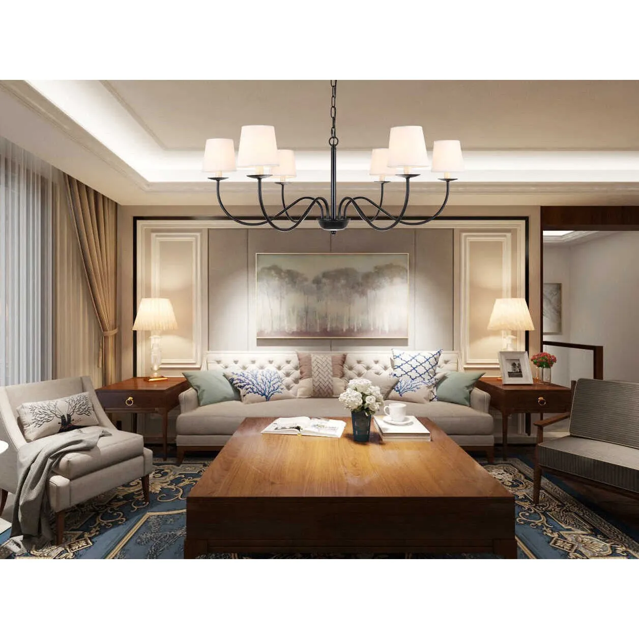 Eclipse Brass Chandelier D512