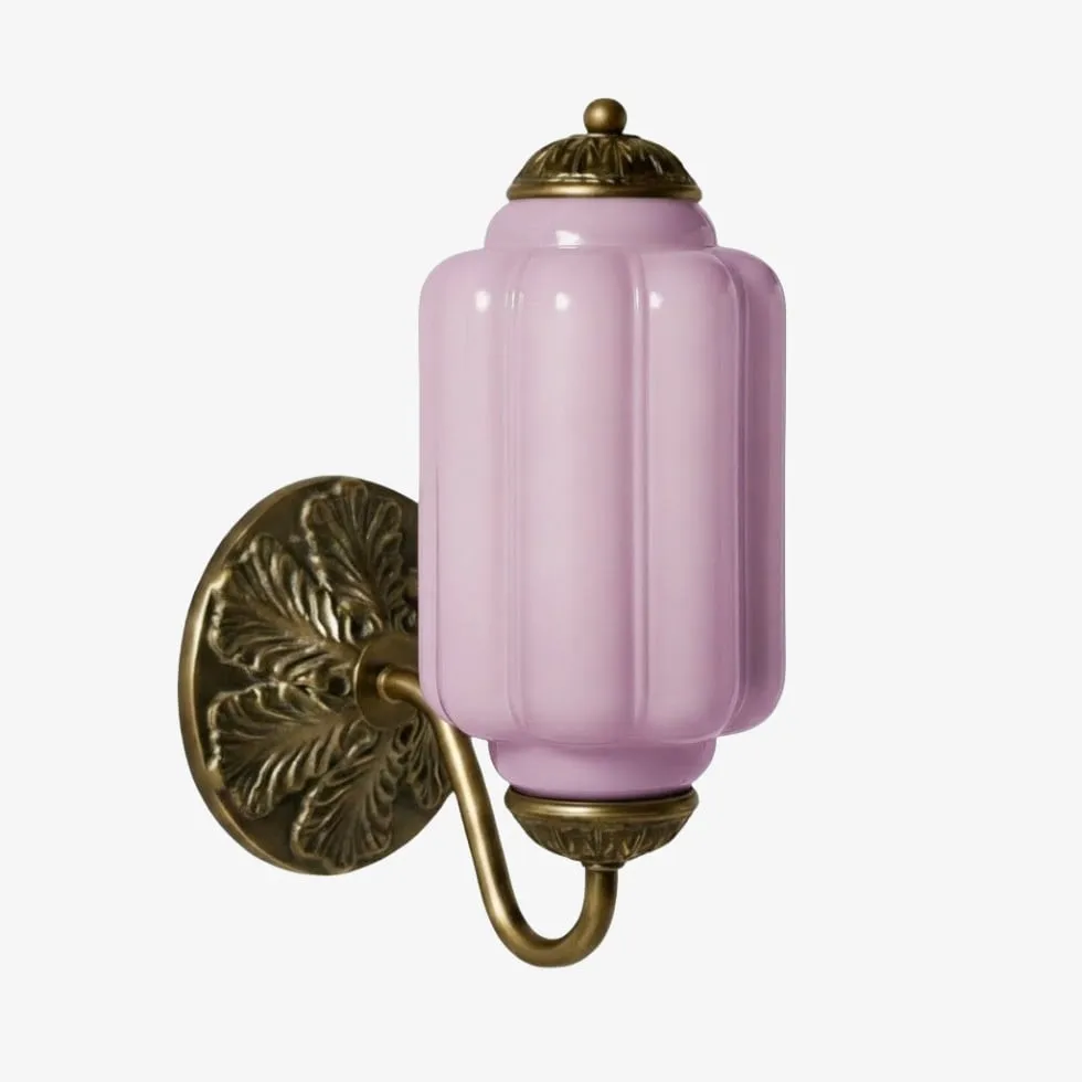 Eloise Brass Wall Sconce – Elegant Milk Glass Vintage Lighting T290