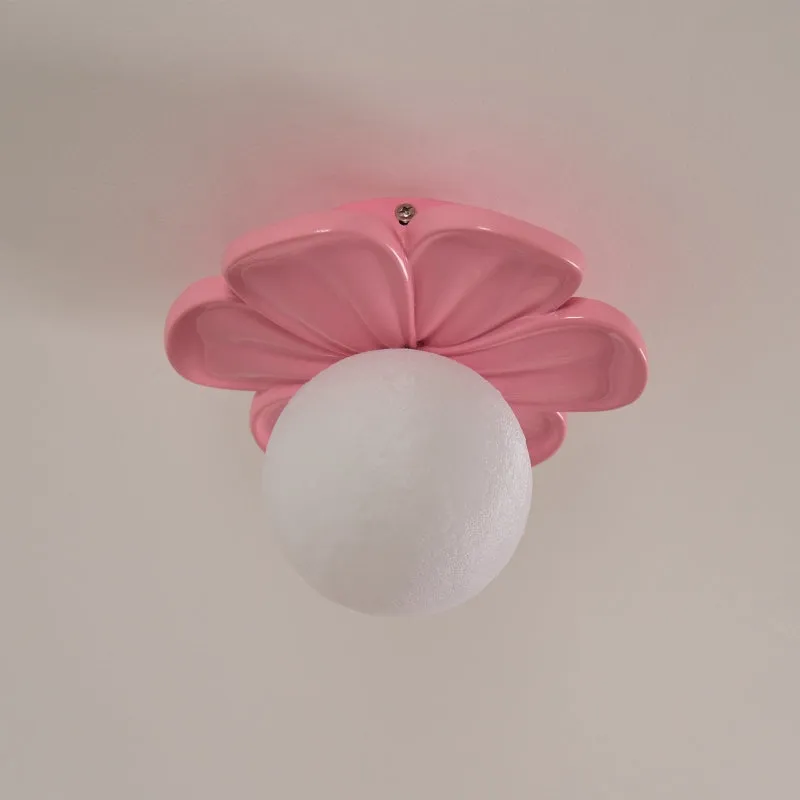 Cream Bloom Flower Ceiling Lamp D408