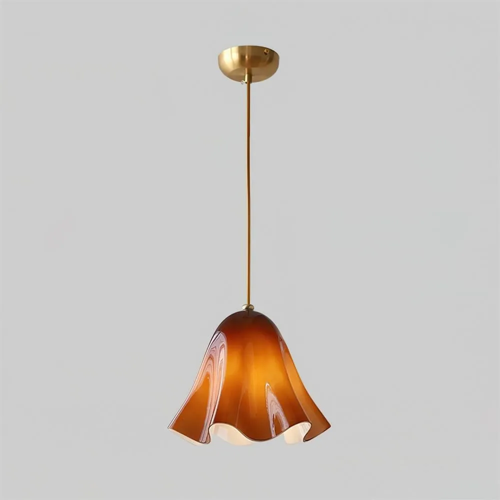 Bellina Artistic Glass Pendant Light - Modern Bloom Inspired Hanging Ceiling Lamp T279