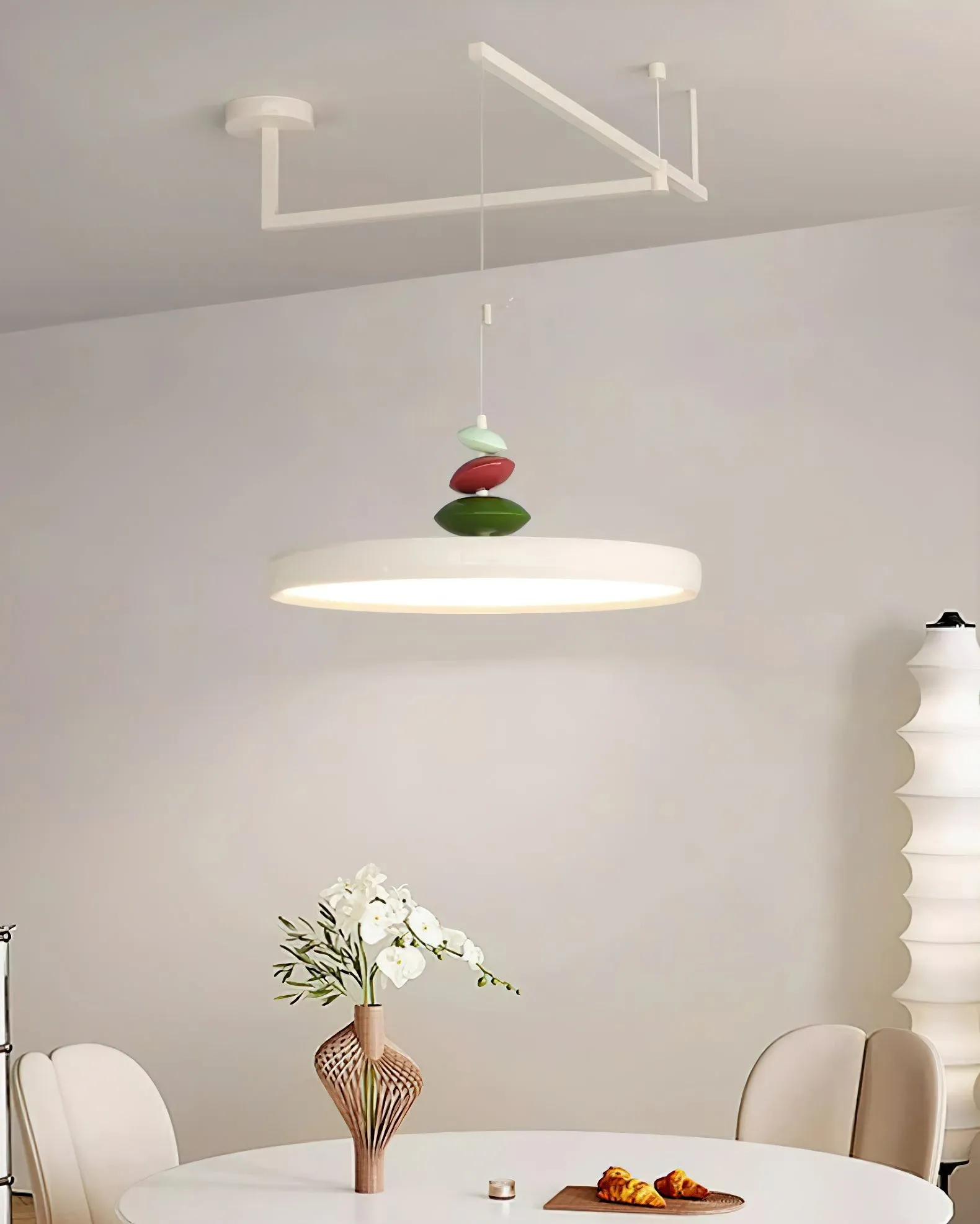 Swing Arm Stone Pendant Light M511