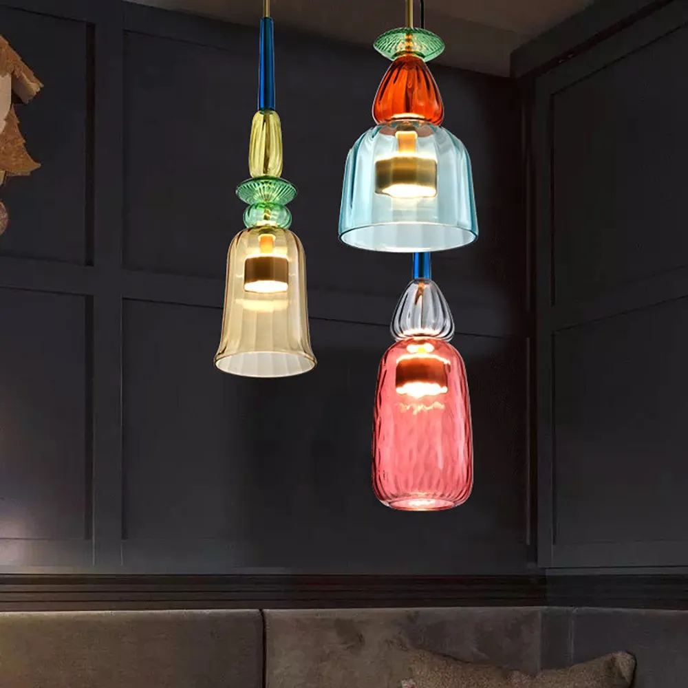Nordic Colorful Lollipop Glass Pendant Light S97