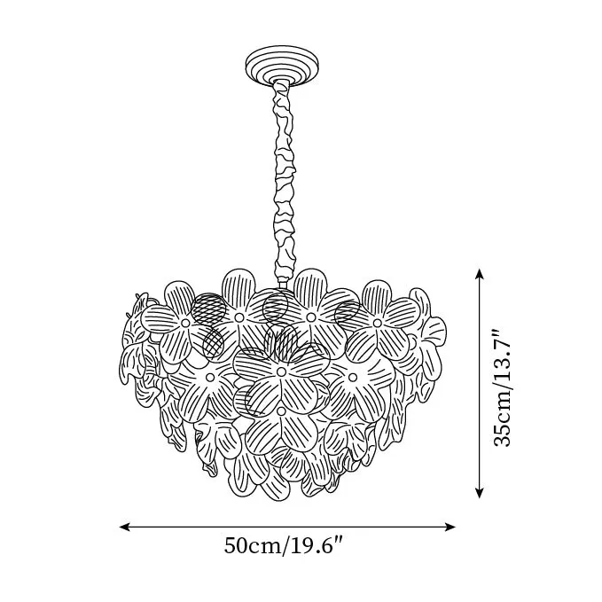 Romantic Petal Chandelier P073