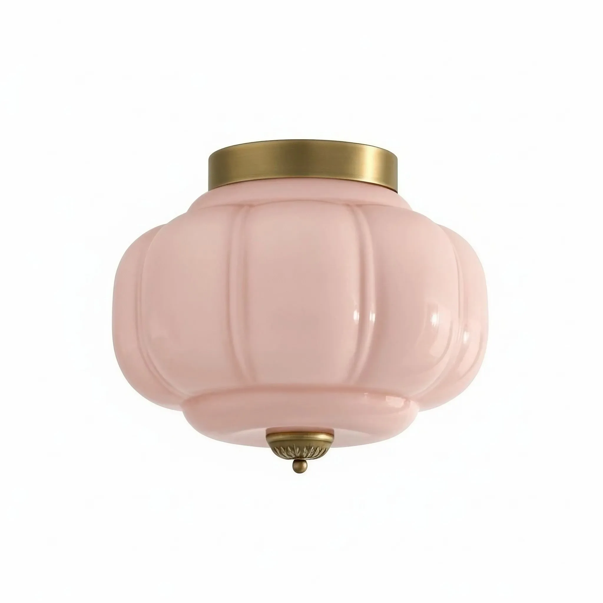 Vintage Eloise Milk Glass Flush Mount Ceiling Light - Vintage Charm Soft Glow T287