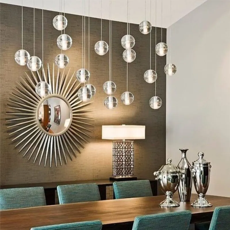 Crystal Ball Pendant Light For Living Room