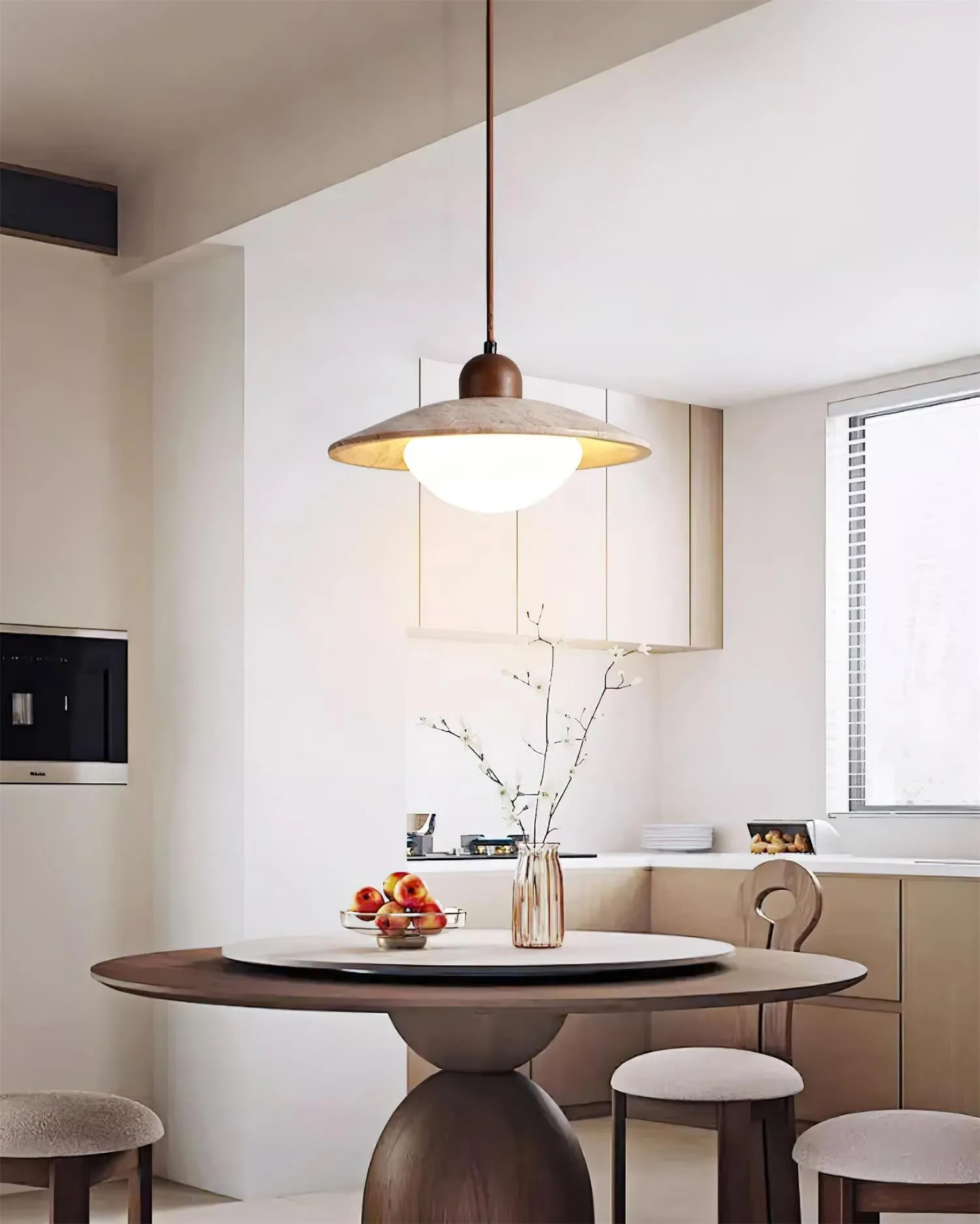 Wood Retro Wabi-Sabi Style Pendant Lamp M281