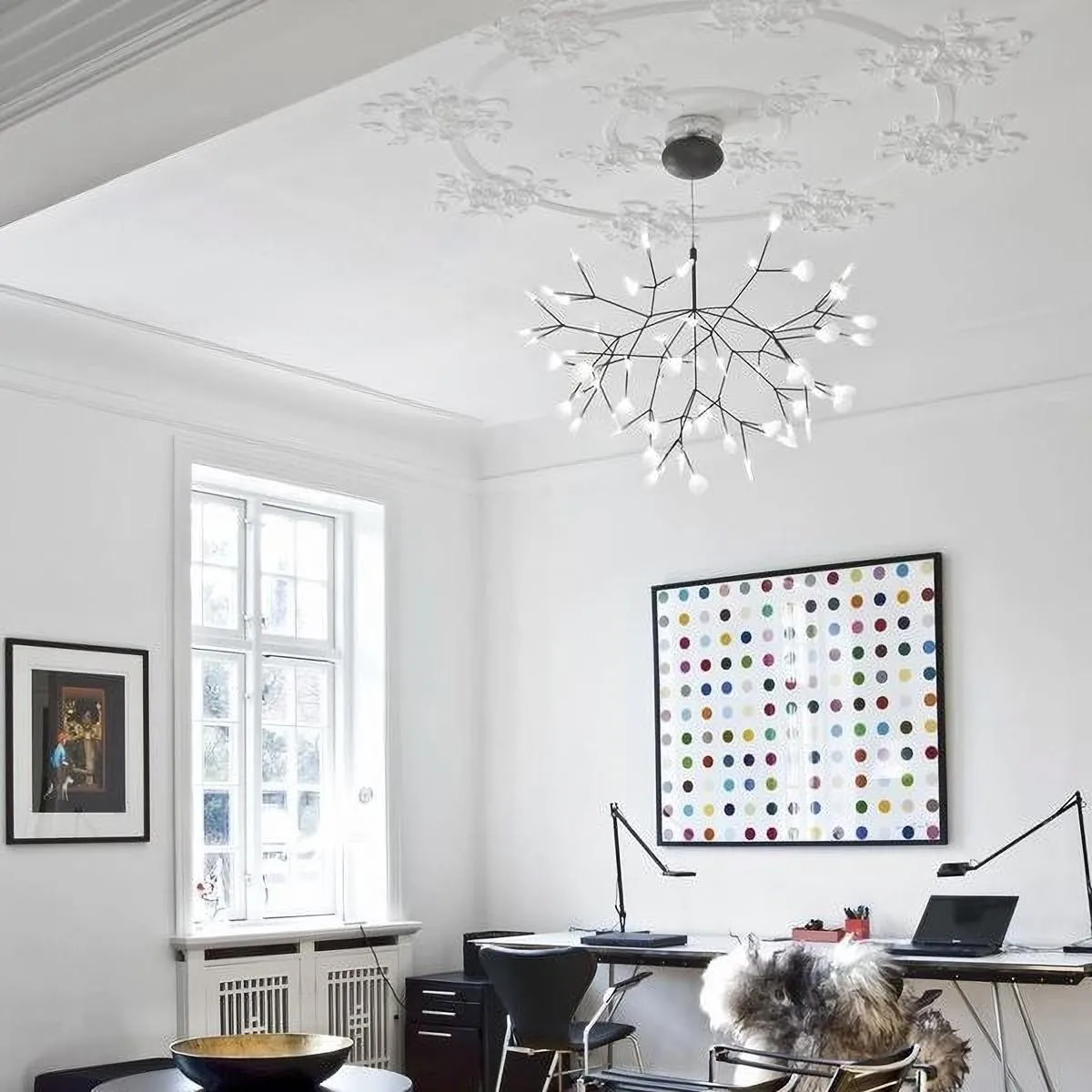 Scandinavian Branching LED Chandelier for Living Room