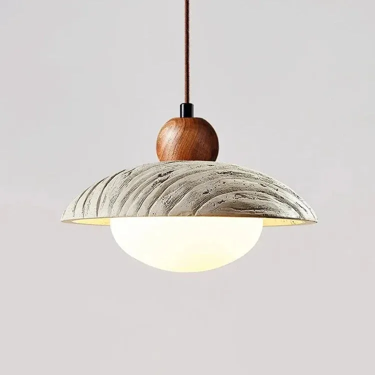 Wabi-sabi Style Travertine Cement Pendant Light D931