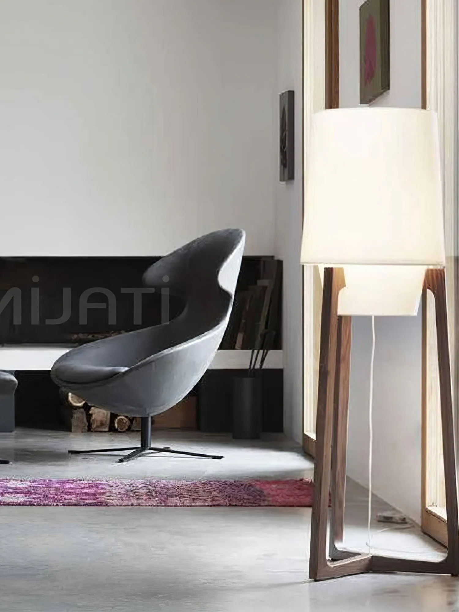 Modern Simple Chinese Style Solid Wood Floor Lamp M150
