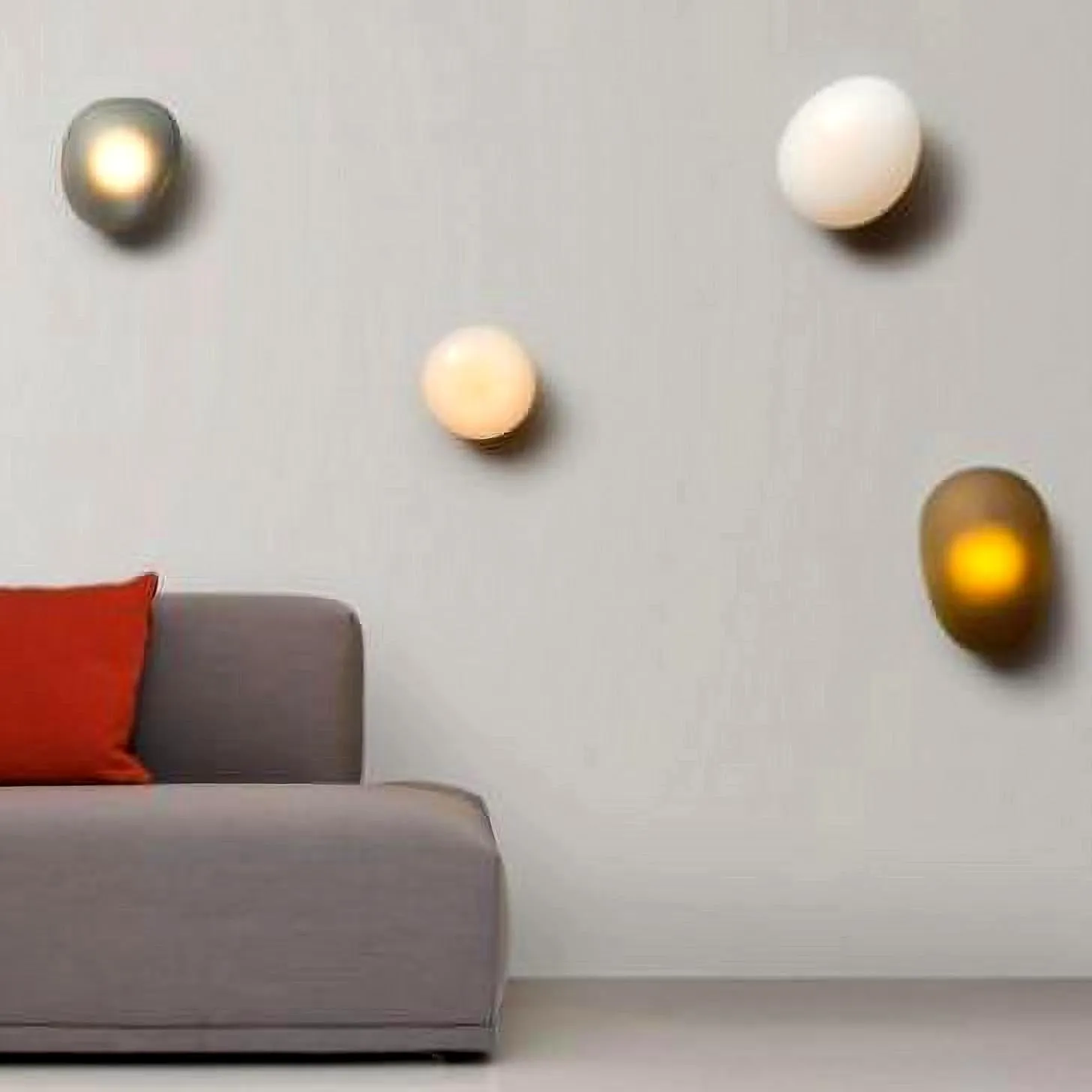 Pebble Glass Wall Lamp for Bedroom