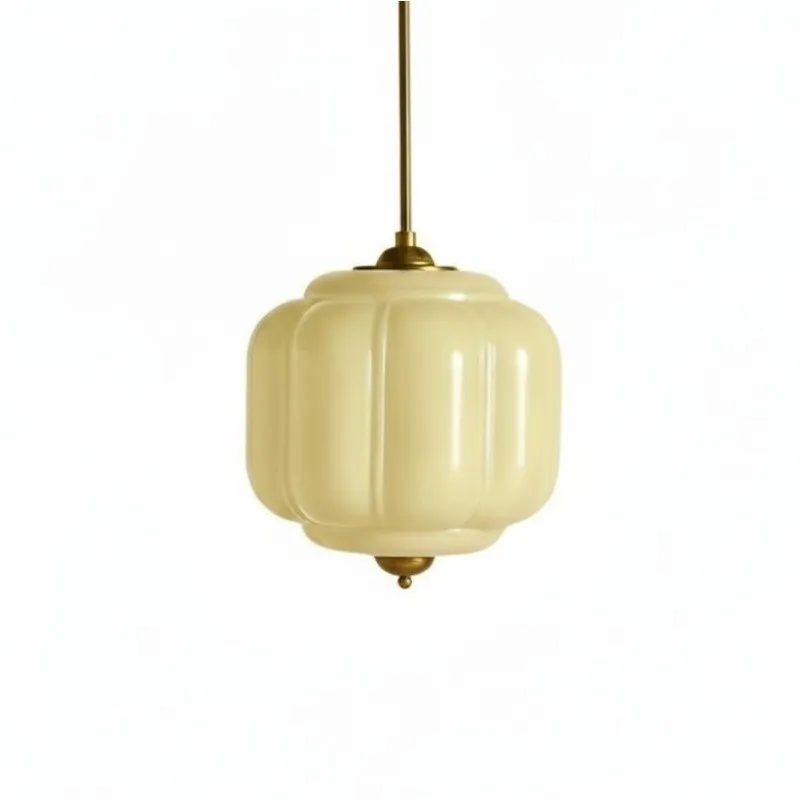 Vintage Cream Glass Pendant Light – Eloise Retro Chandelier S195