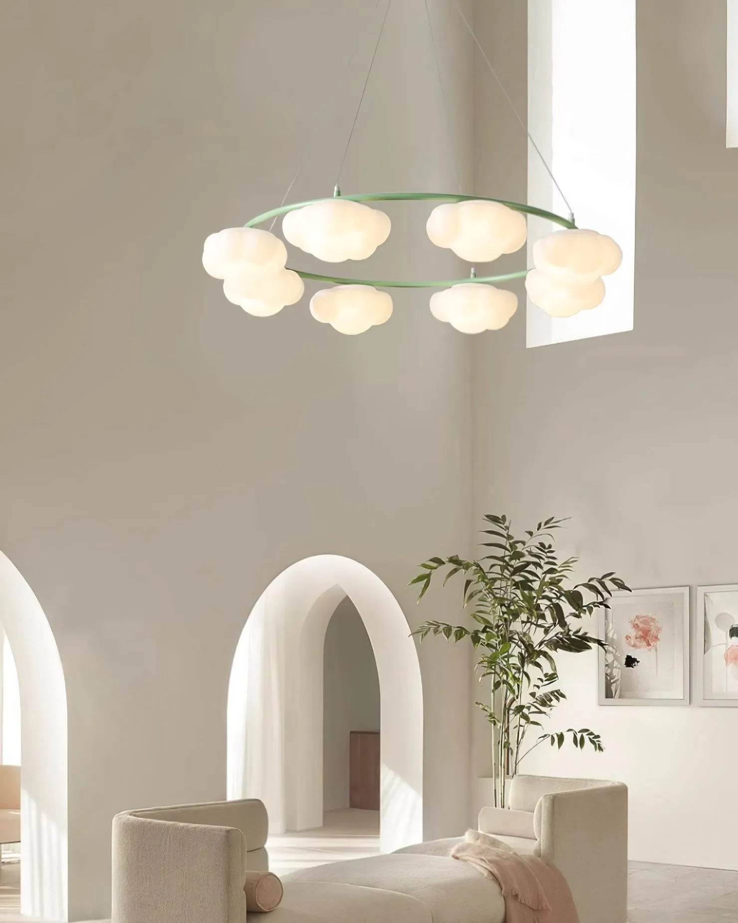 Cream Style Creative Personality Clouds Chandelier M322