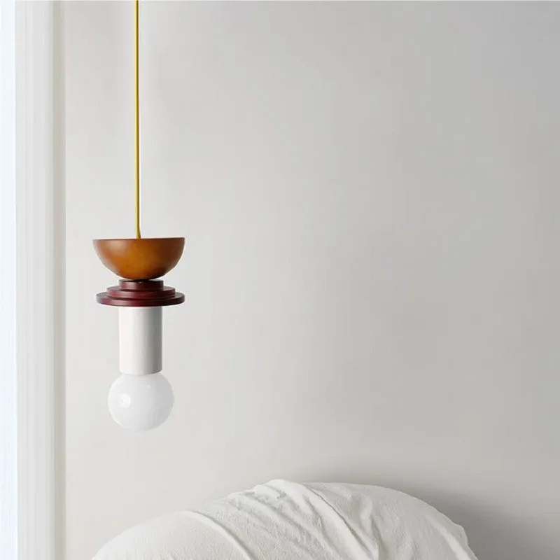 Creative Color Block Wooden Pendant Light S166