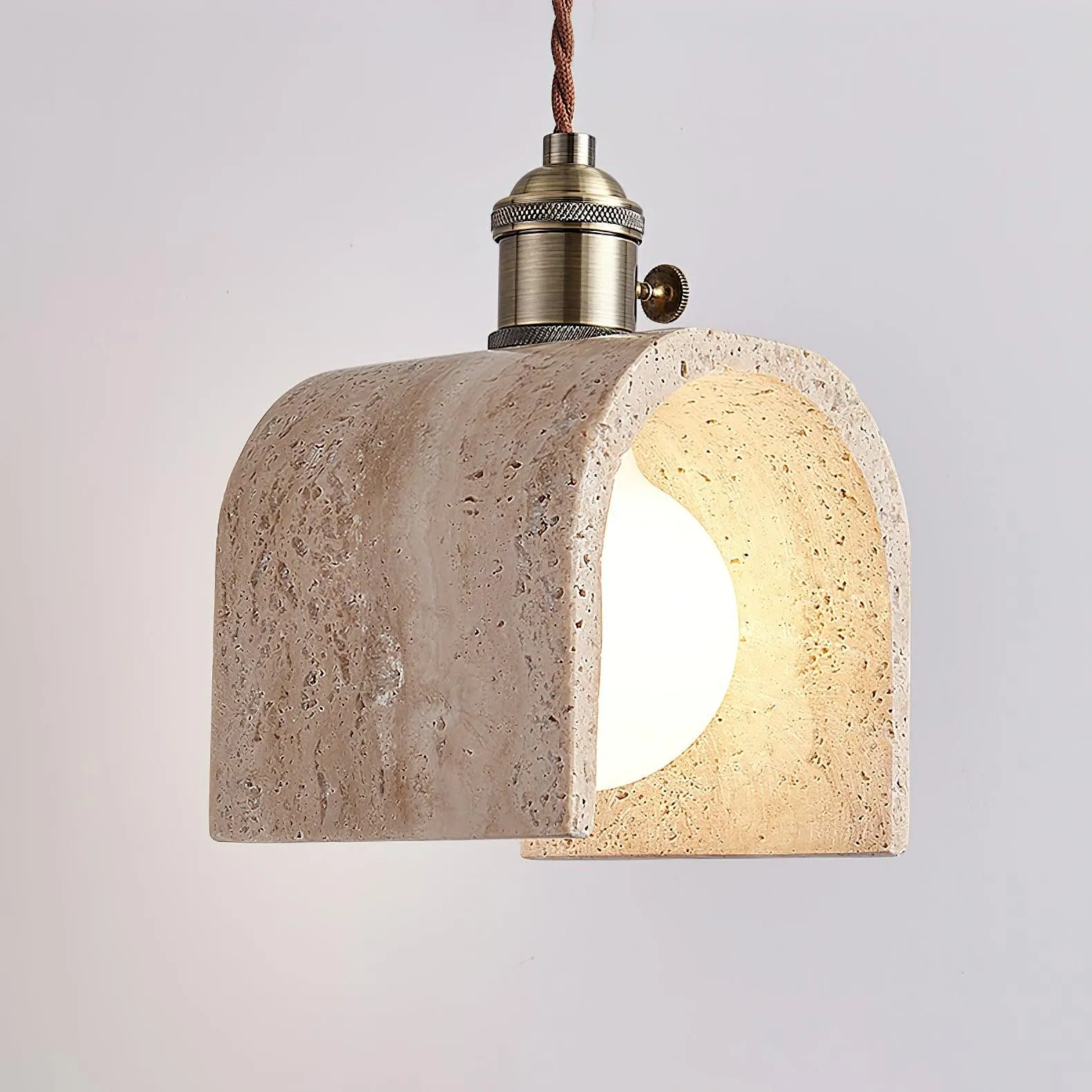 Alagusmo Minimalist Travertine Pendant Light D892