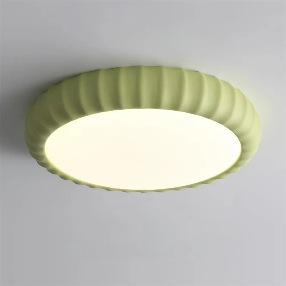 Simple Cream Style Wave Round Ceiling Light M247