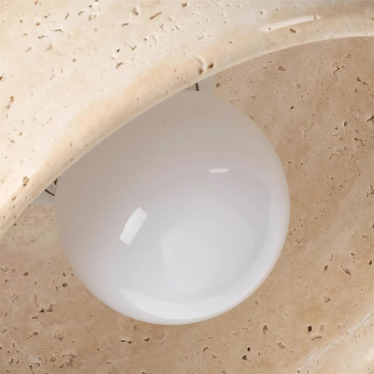Travertine Conical Pendant Lamp M262