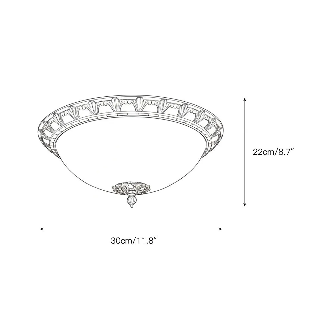 Deltana Flush Ceiling Lamp D737
