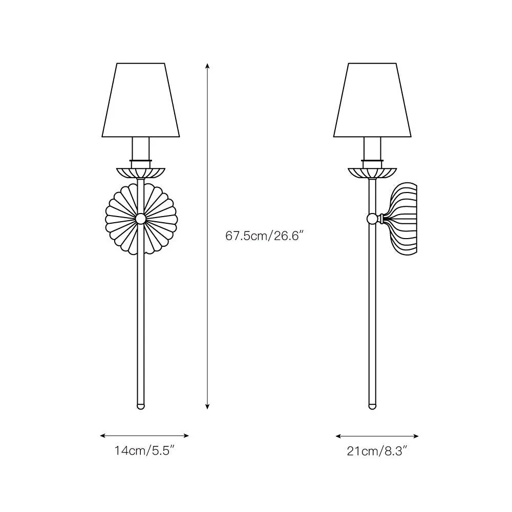 Catina Clove Wall Sconce Double T059