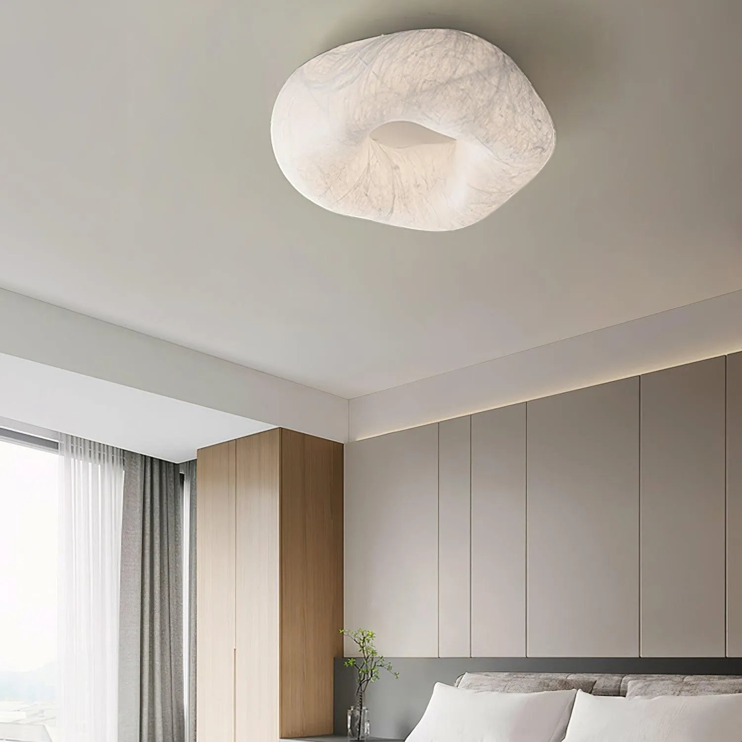 Modern Simple Silk LED Living Room Ceiling Lamp M294