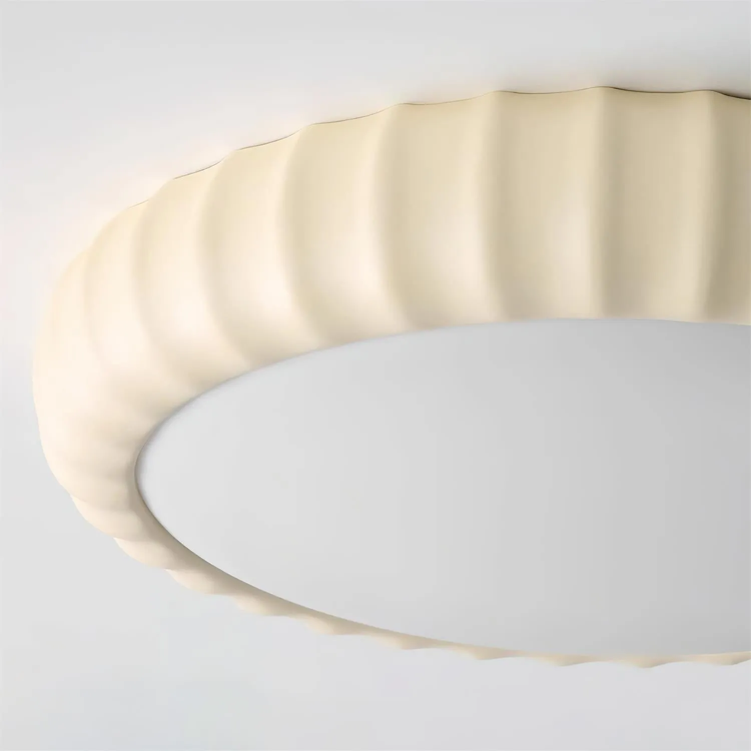 Simple Cream Style Wave Round Ceiling Light M247