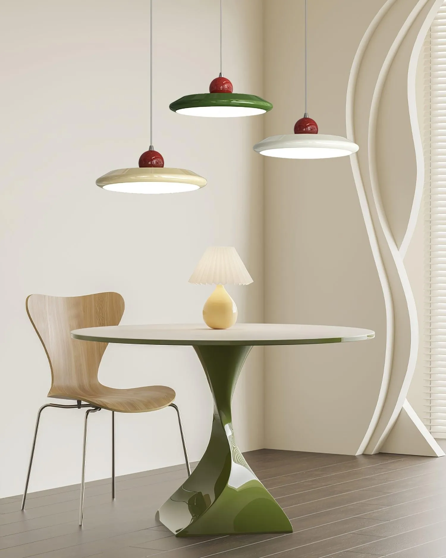 High-Grade Flying Saucer Swing Arm Pendant Lamp M284