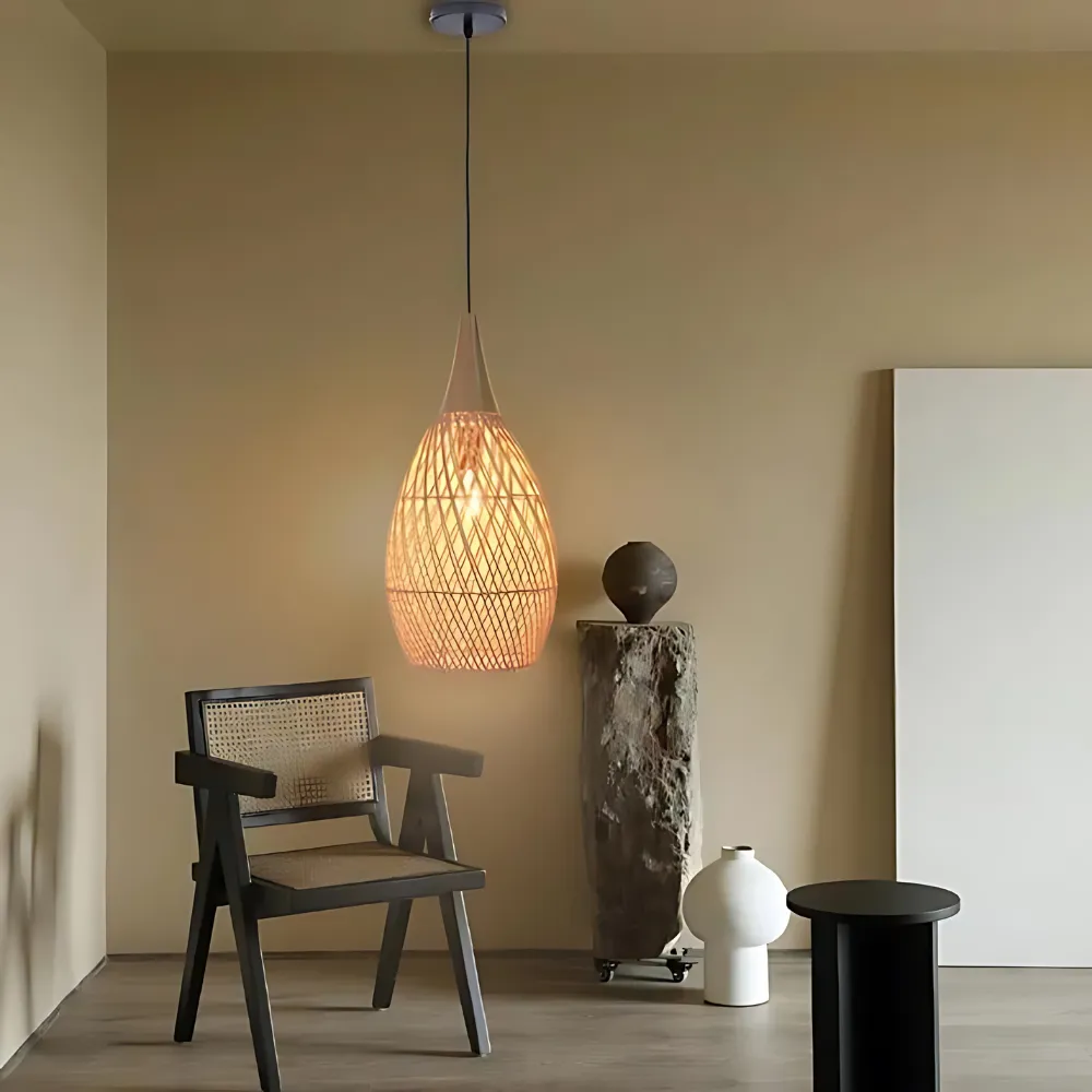 Handmade Rattan Tapestry Pendant Light D839